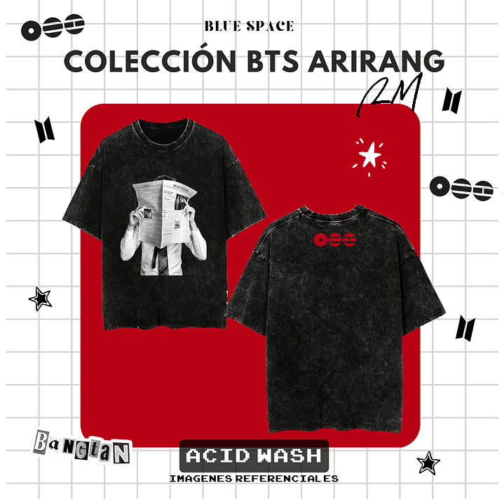 Polera BTS - RM (NAMJOON) ARIRANG NEGRO  4