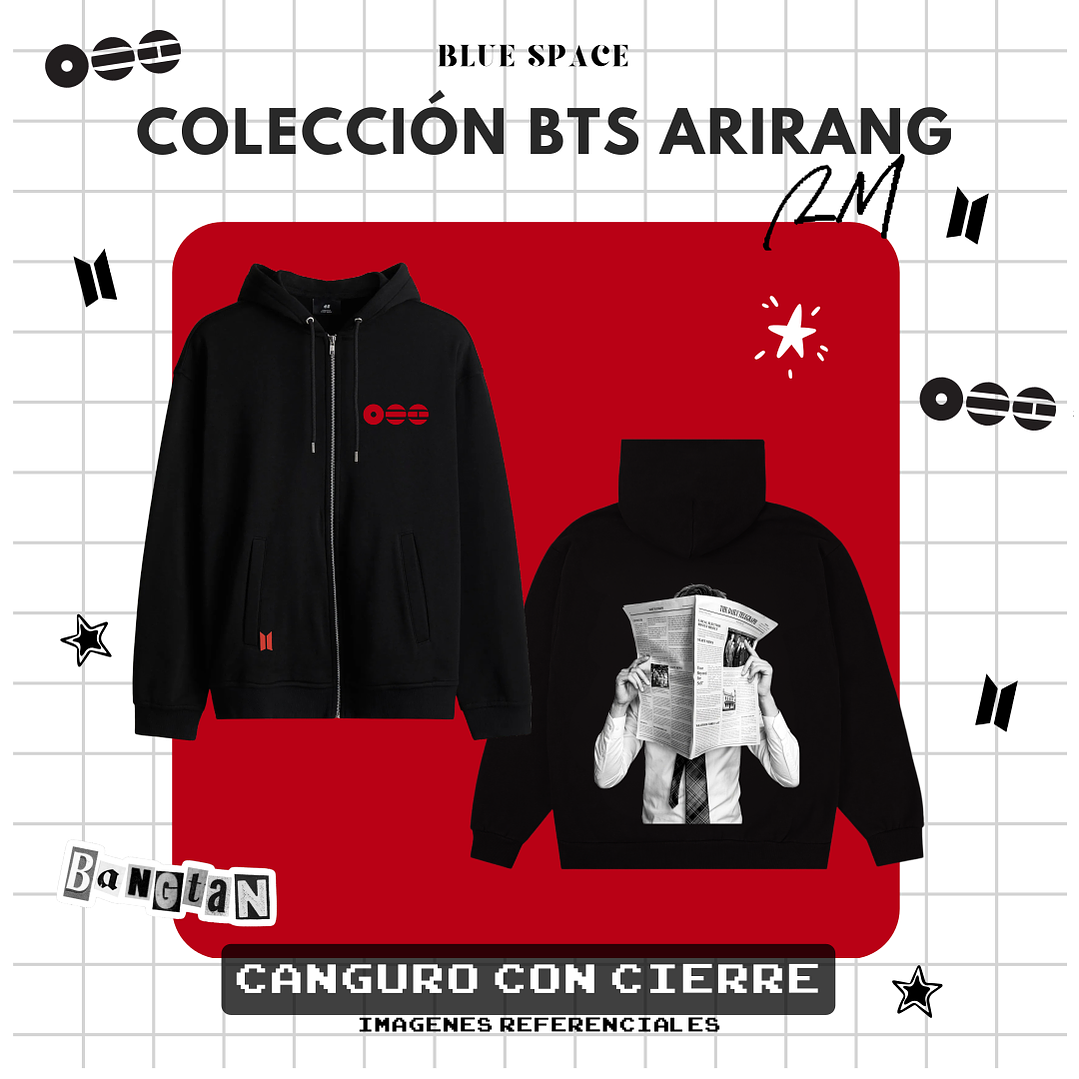 Polera BTS - RM (NAMJOON) ARIRANG NEGRO  7