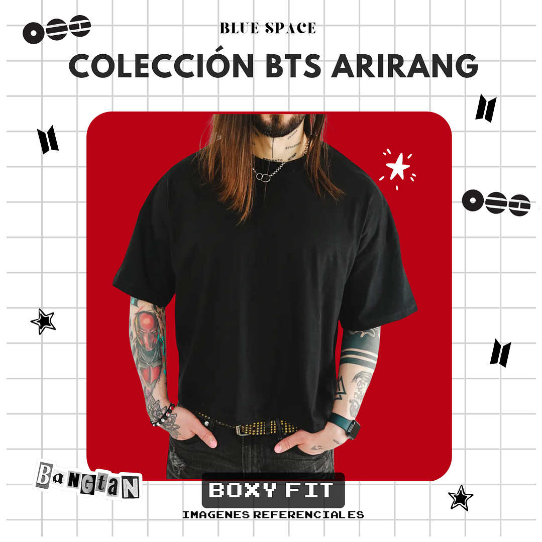 Polera BTS - JIN ARIRANG NEGRO  11