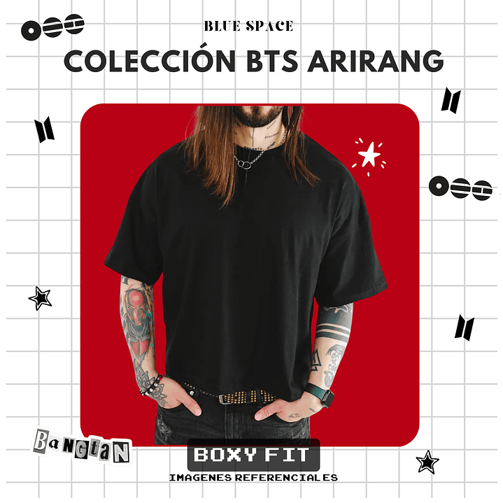Polera BTS - JIN ARIRANG NEGRO  11