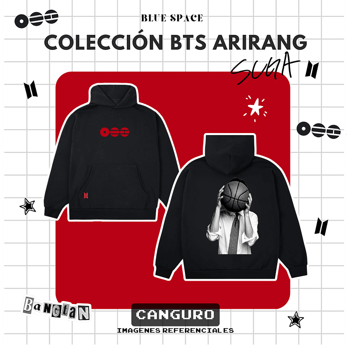 Polera BTS - SUGA (YOONGI) ARIRANG NEGRO  6