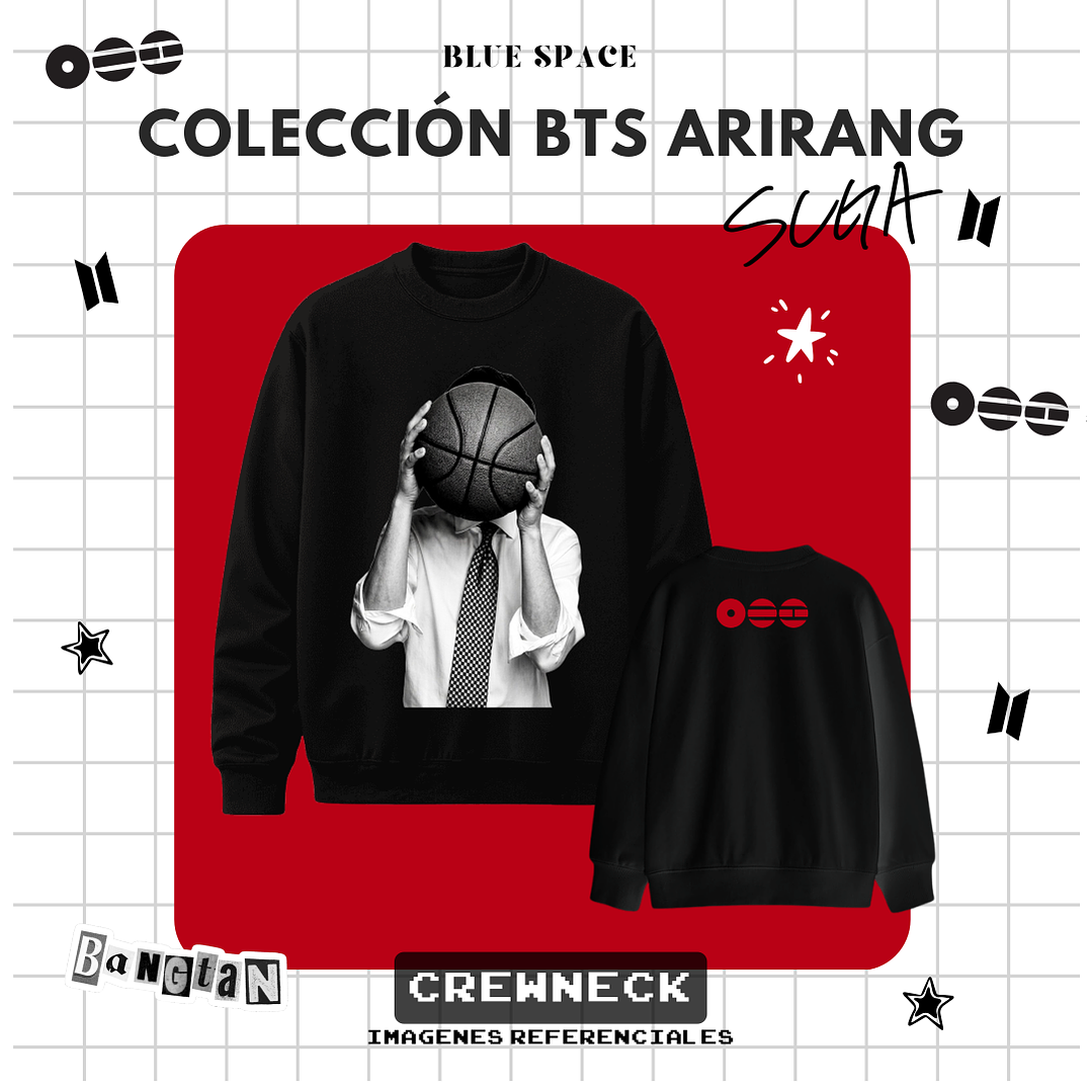 Polera BTS - SUGA (YOONGI) ARIRANG NEGRO  7