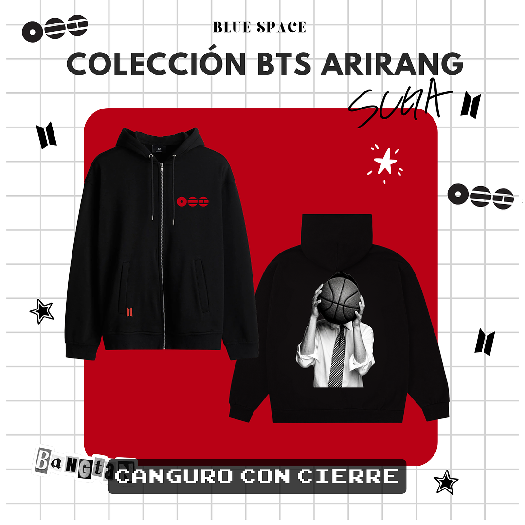 Polera BTS - SUGA (YOONGI) ARIRANG NEGRO  8