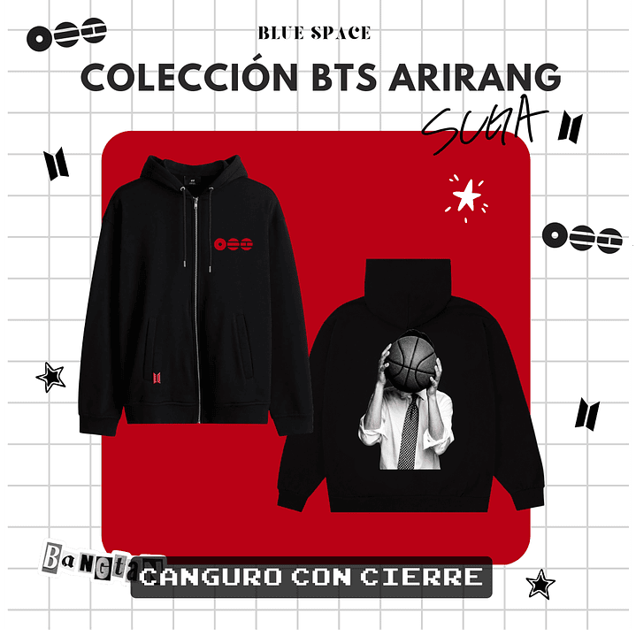 Polera BTS - SUGA (YOONGI) ARIRANG NEGRO  8