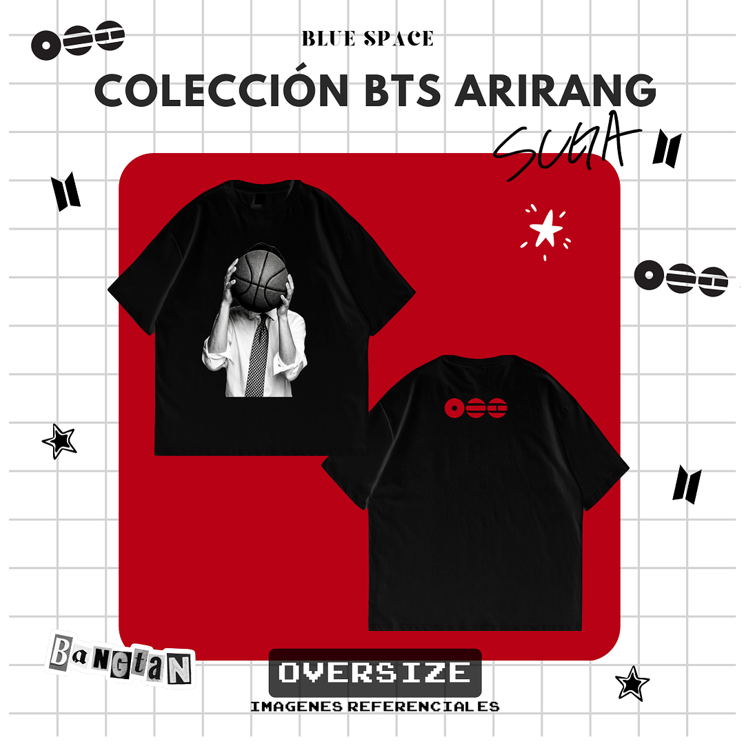 Polera BTS - SUGA (YOONGI) ARIRANG NEGRO  3