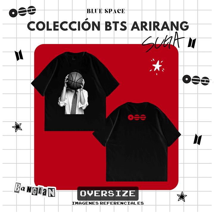 Polera BTS - SUGA (YOONGI) ARIRANG NEGRO  3