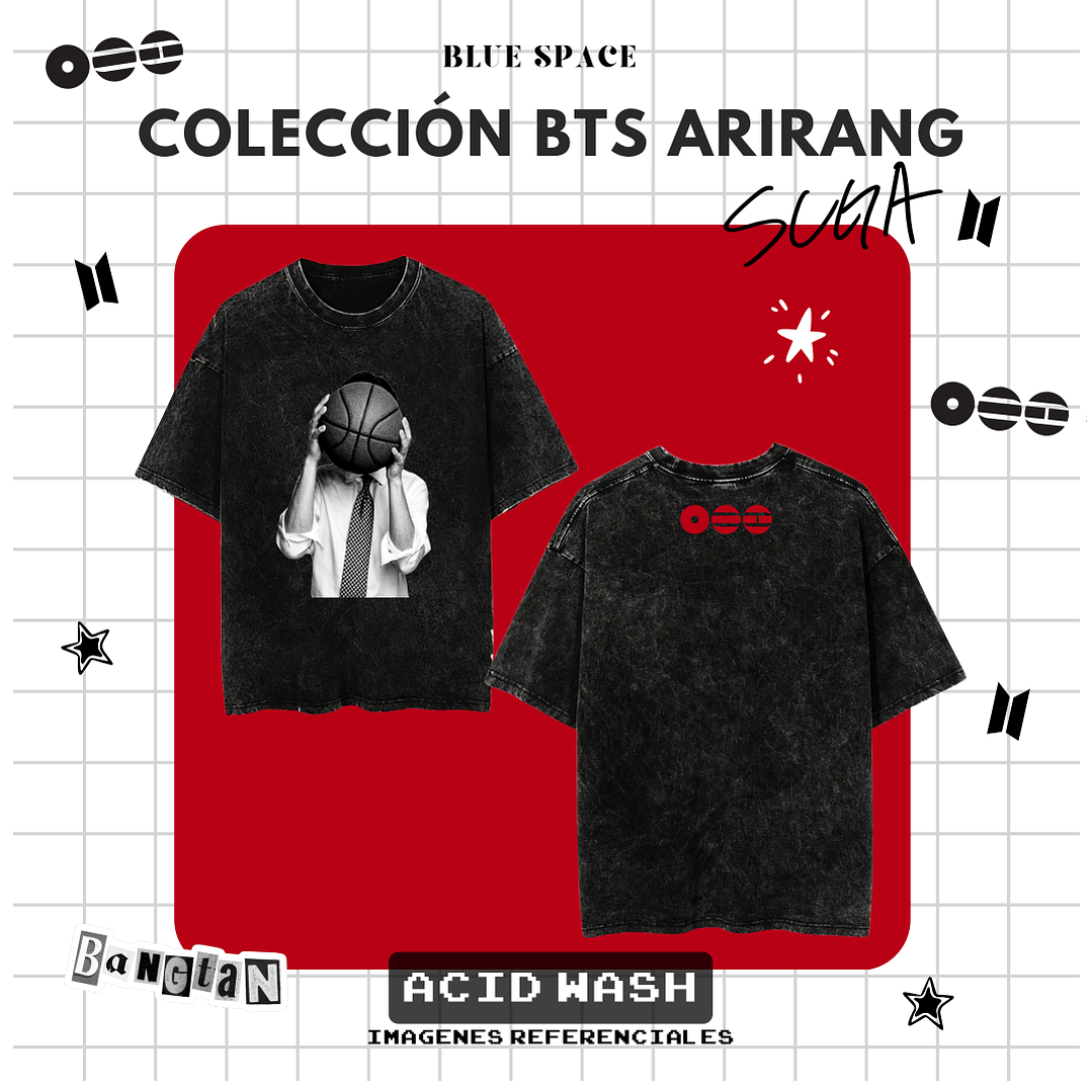 Polera BTS - SUGA (YOONGI) ARIRANG NEGRO  2