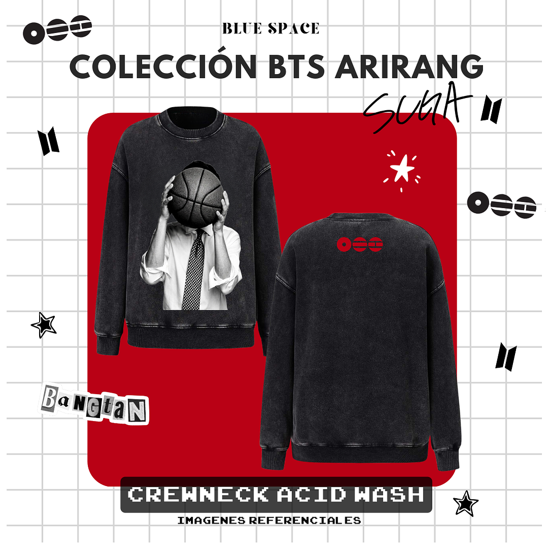 Polera BTS - SUGA (YOONGI) ARIRANG NEGRO  9