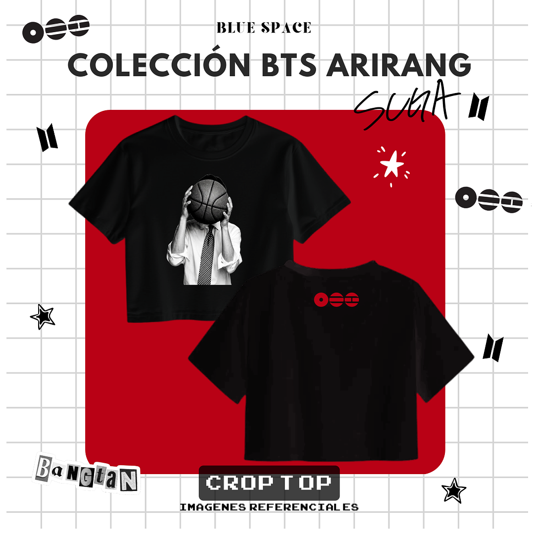 Polera BTS - SUGA (YOONGI) ARIRANG NEGRO  4