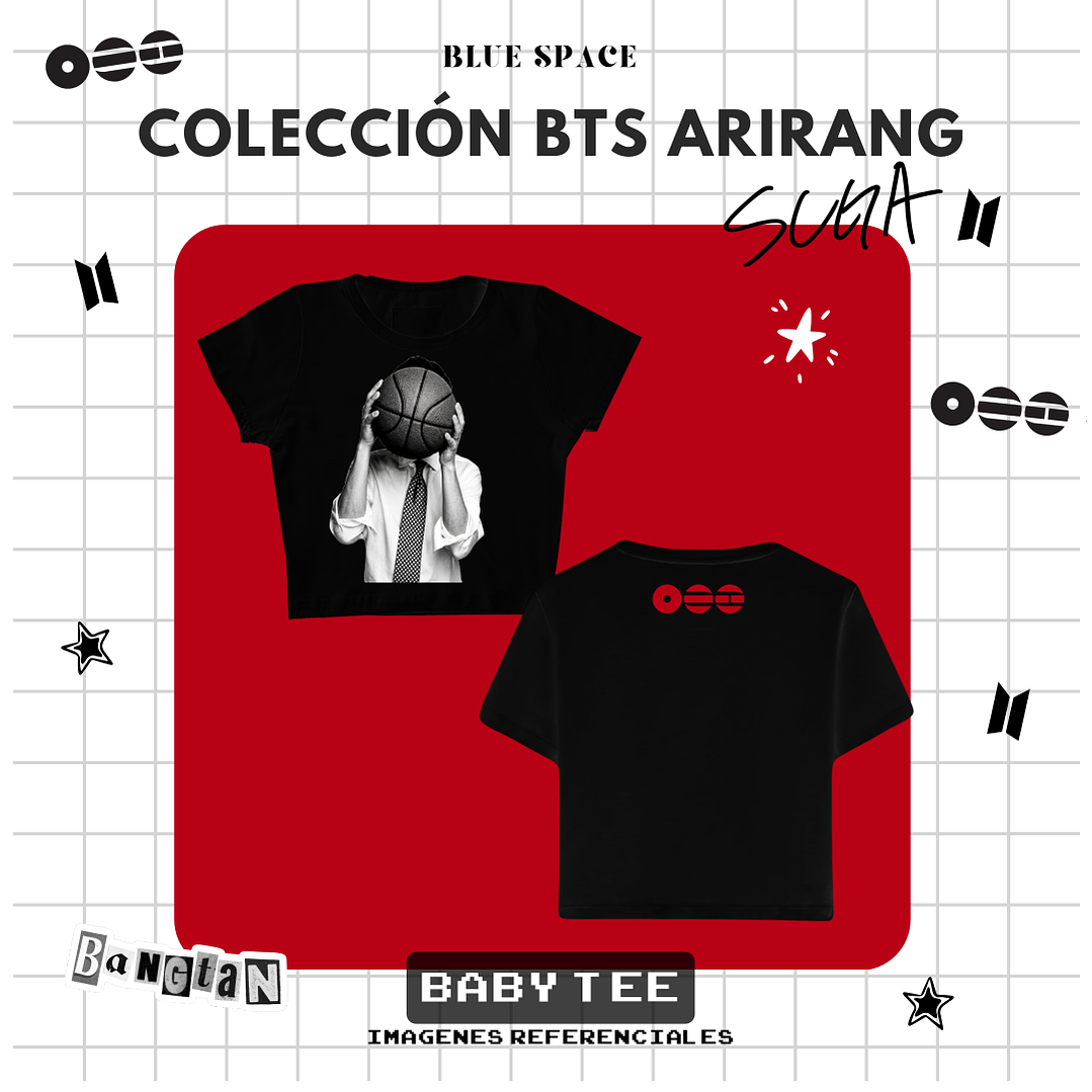 Polera BTS - SUGA (YOONGI) ARIRANG NEGRO  5