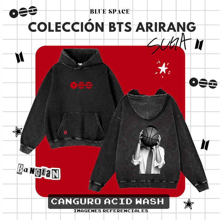 Polera BTS - SUGA (YOONGI) ARIRANG NEGRO  10