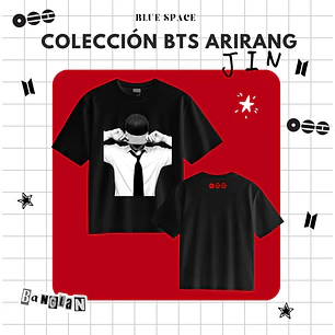 Polera BTS - JIN ARIRANG NEGRO 