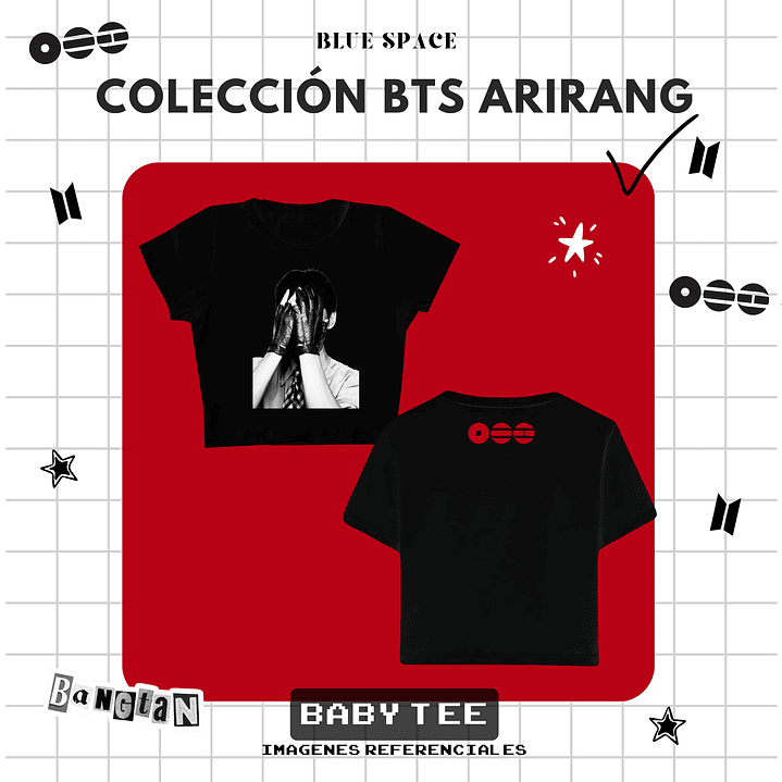 Polera BTS - V (Taehyung) ARIRANG NEGRO 4