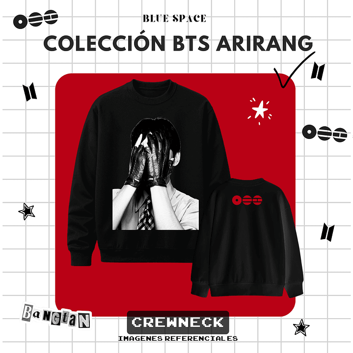 Polera BTS - V (Taehyung) ARIRANG NEGRO 9