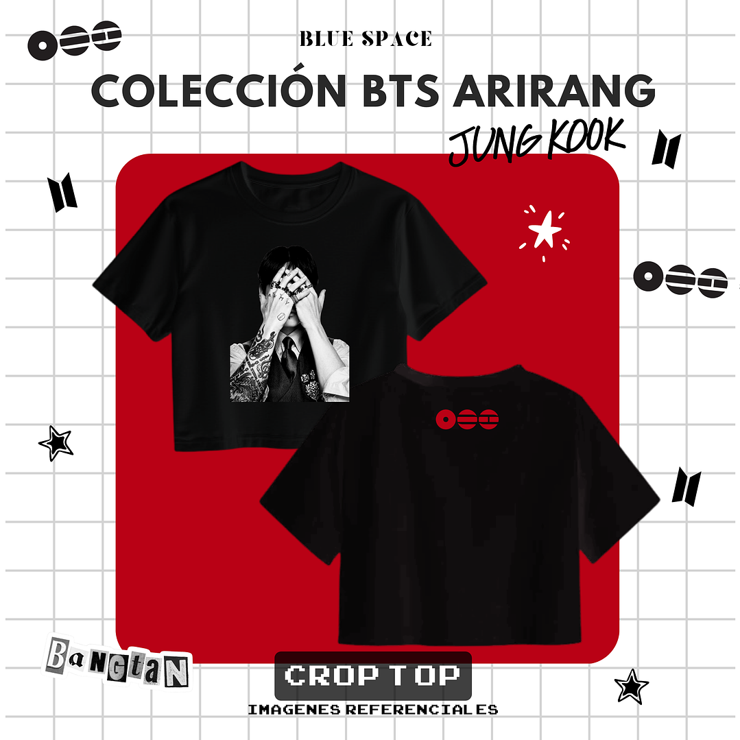 Polera BTS - JUNGKOOK ARIRANG NEGRO 4