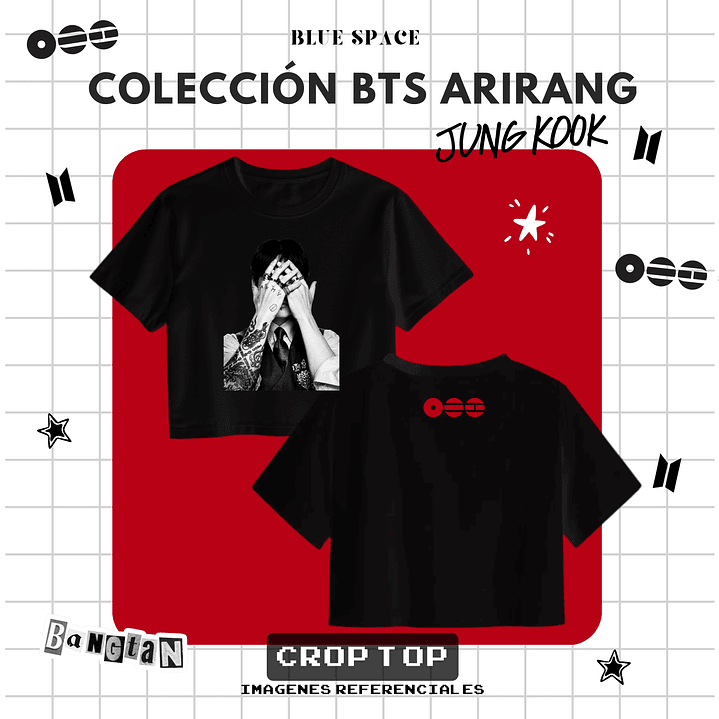 Polera BTS - JUNGKOOK ARIRANG NEGRO 4