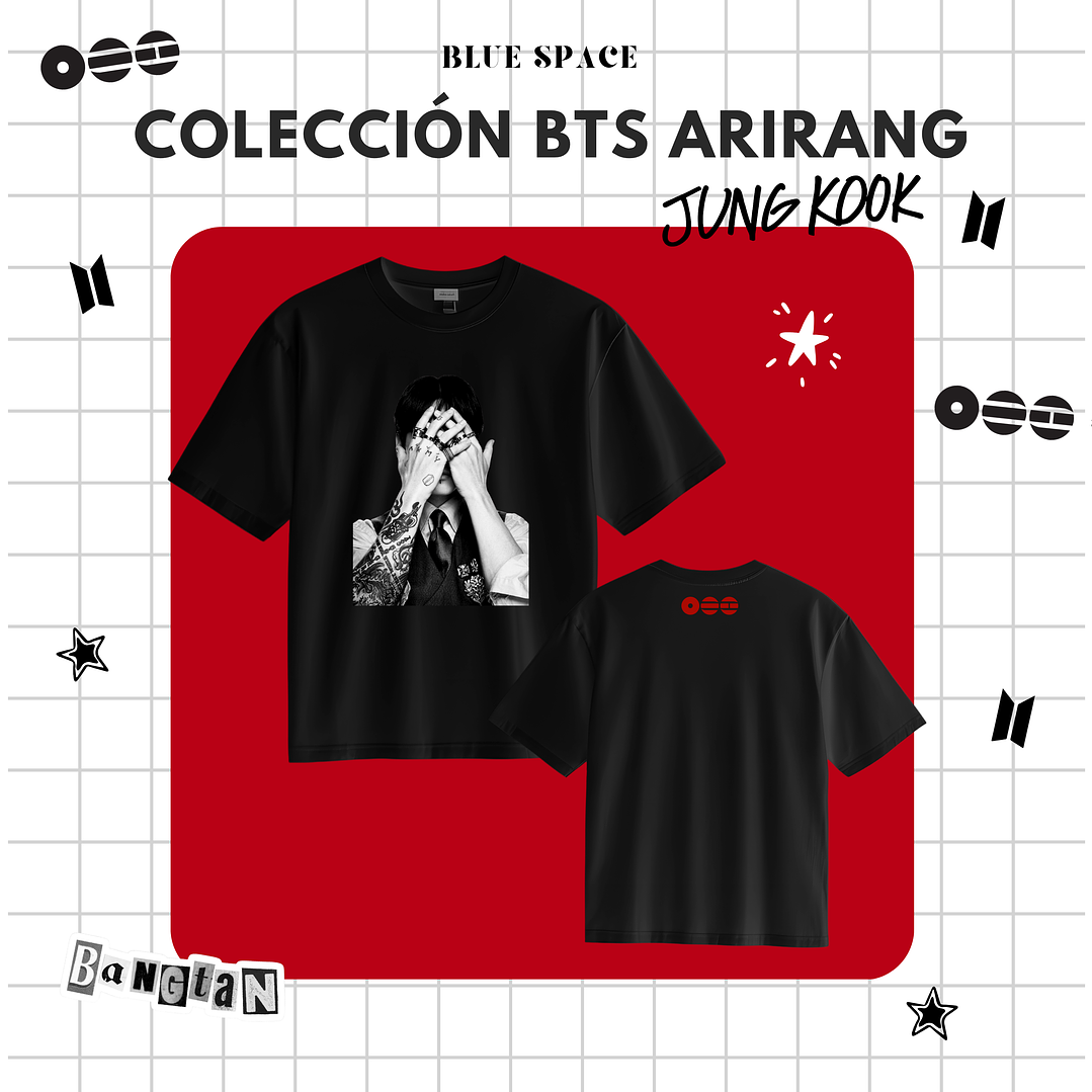 Polera BTS - JUNGKOOK ARIRANG NEGRO 1