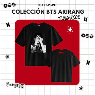 Polera BTS - JUNGKOOK ARIRANG NEGRO