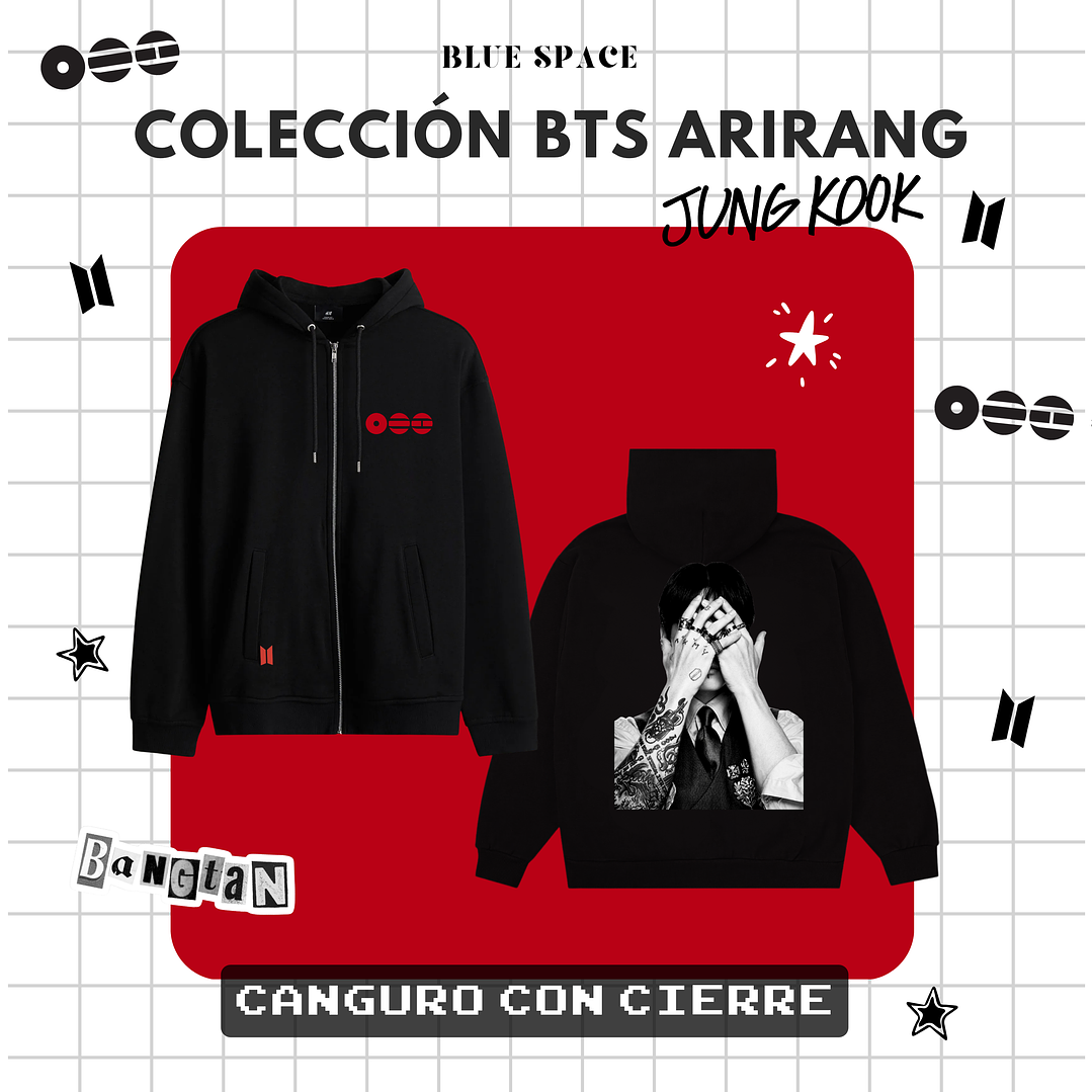 Polera BTS - JUNGKOOK ARIRANG NEGRO 6