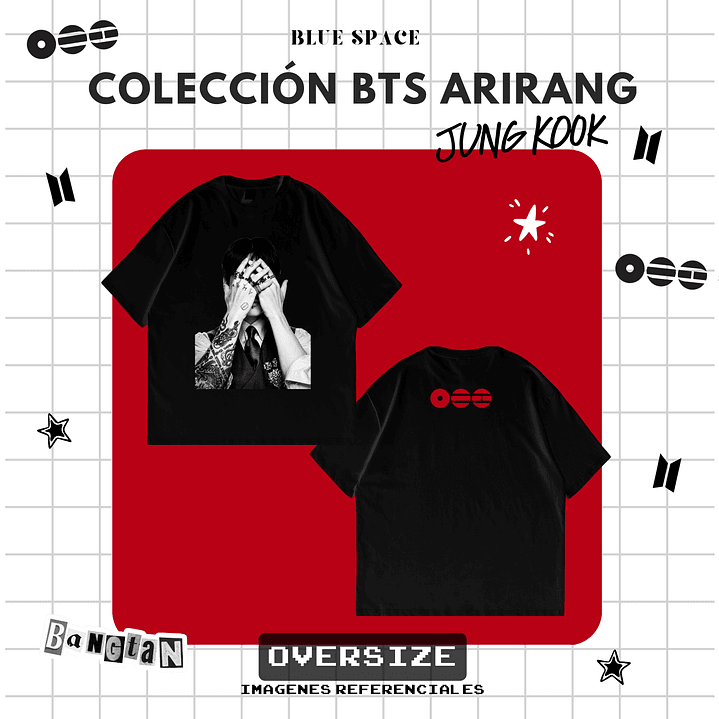 Polera BTS - JUNGKOOK ARIRANG NEGRO 3