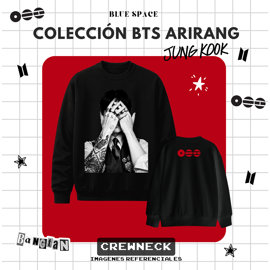 Polera BTS - JUNGKOOK ARIRANG NEGRO 7