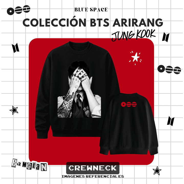 Polera BTS - JUNGKOOK ARIRANG NEGRO 7