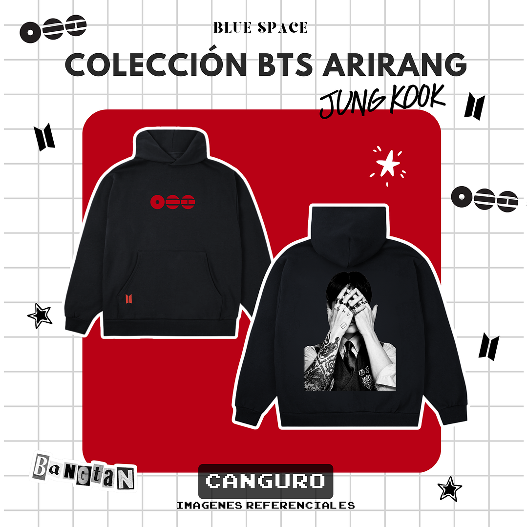 Polera BTS - JUNGKOOK ARIRANG NEGRO 8