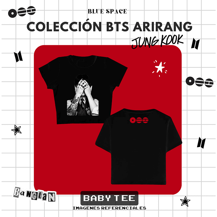 Polera BTS - JUNGKOOK ARIRANG NEGRO 5
