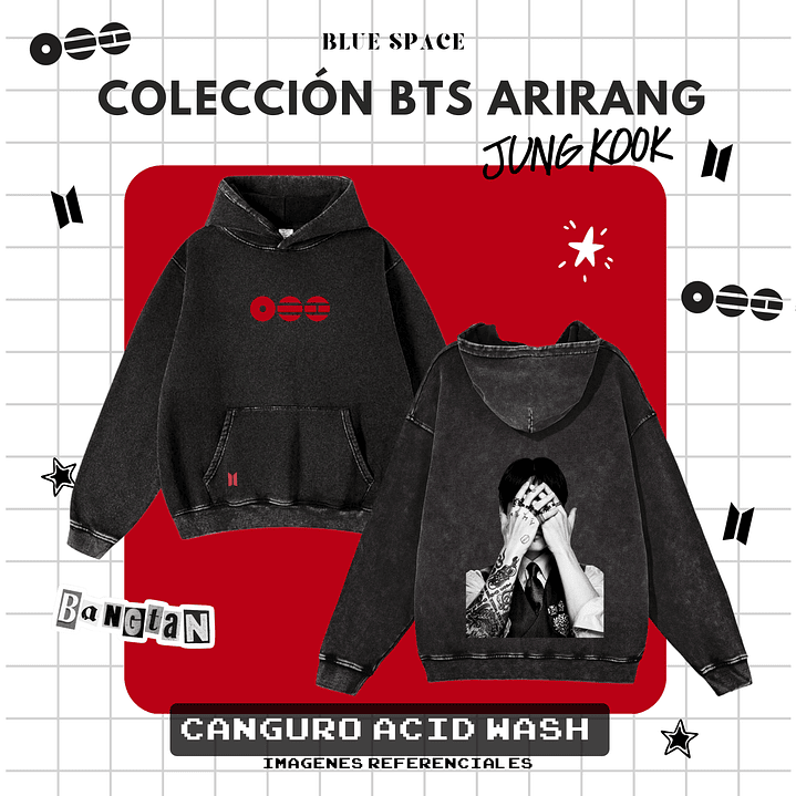 Polera BTS - JUNGKOOK ARIRANG NEGRO 9