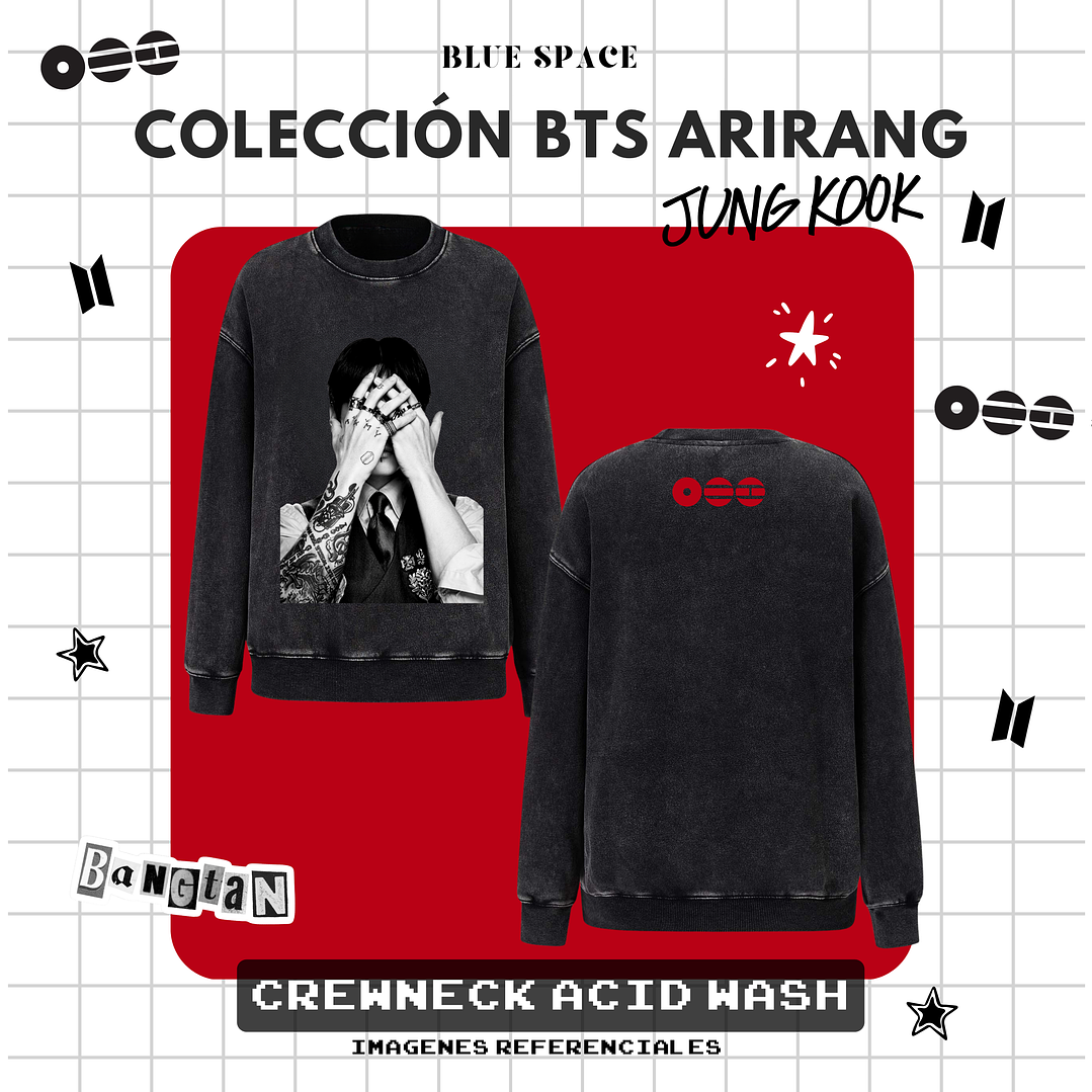 Polera BTS - JUNGKOOK ARIRANG NEGRO 10