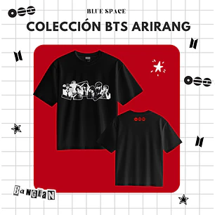 Polera BTS - GRUPAL OT7 ARIRANG NEGRO