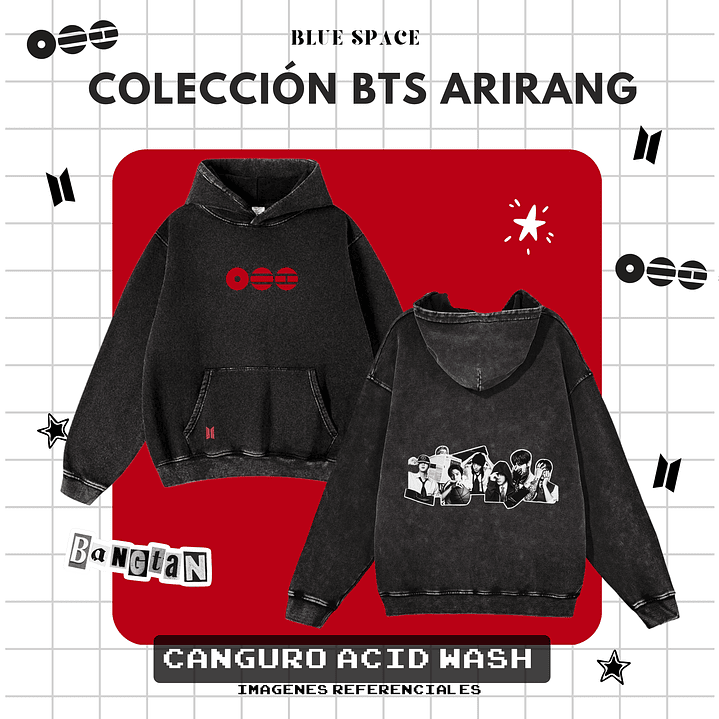 Polera BTS - GRUPAL OT7 ARIRANG NEGRO 10