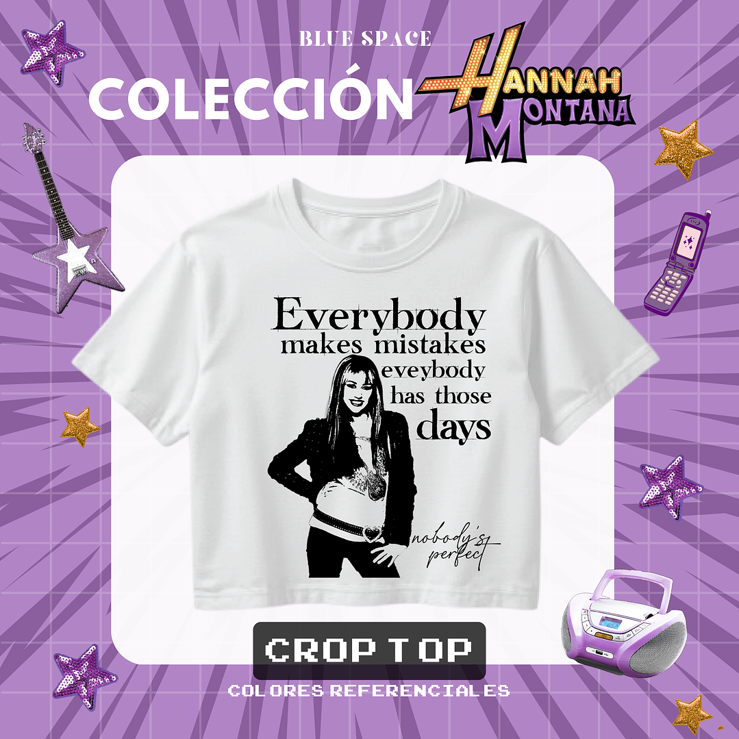 Polera HANNAH MONTANA - NOBODY'S PERFECT 10