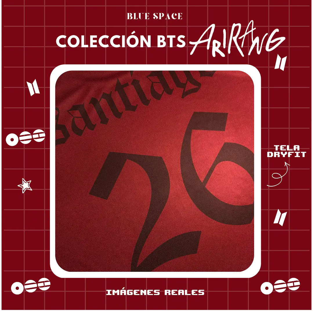 POLERA JERSEY SANTIAGO - BTS ARIRANG WORLD TOUR 3