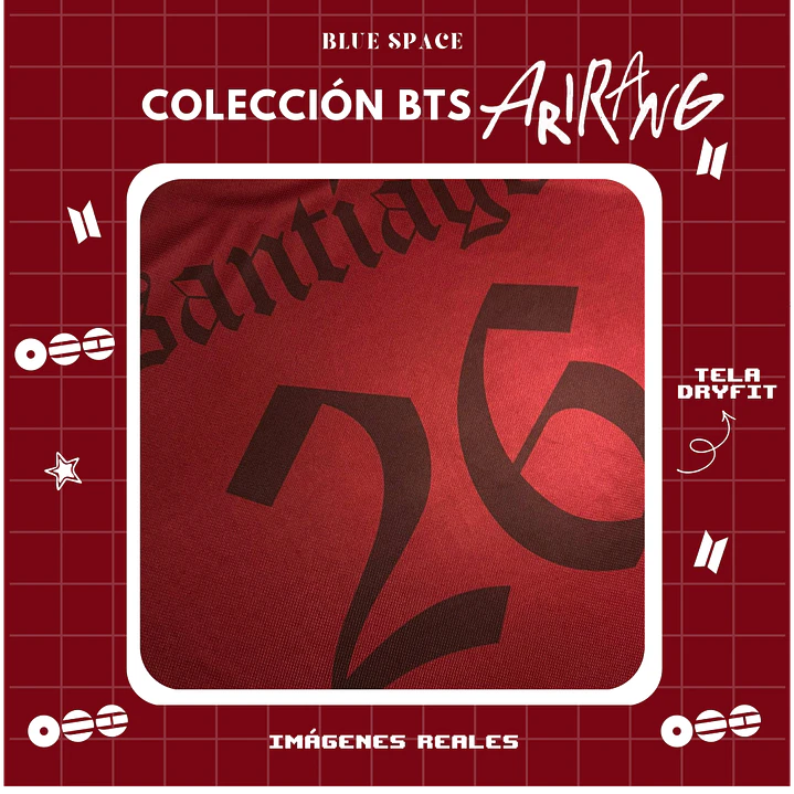 POLERA JERSEY SANTIAGO - BTS ARIRANG WORLD TOUR 3