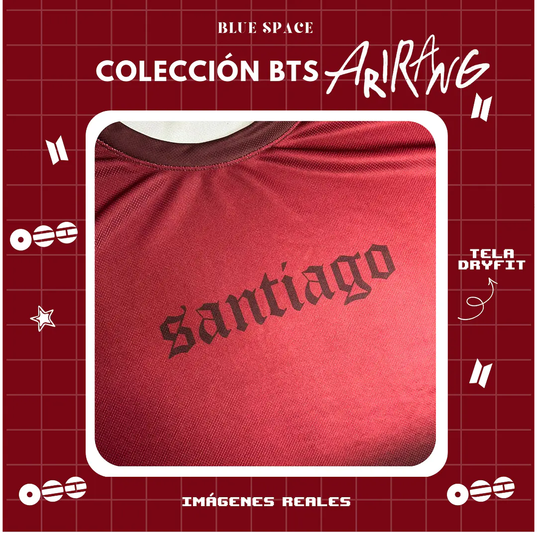 POLERA JERSEY SANTIAGO - BTS ARIRANG WORLD TOUR 2