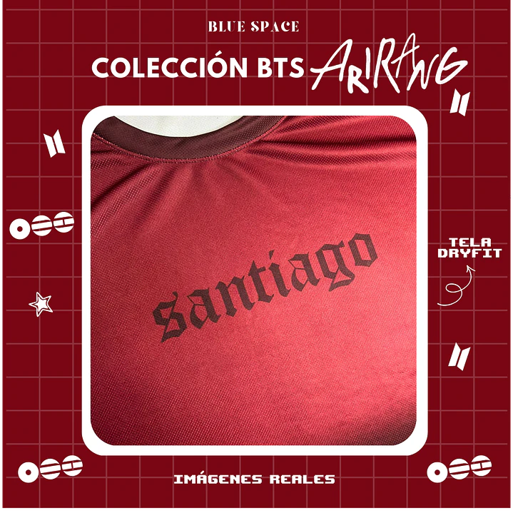 POLERA JERSEY SANTIAGO - BTS ARIRANG WORLD TOUR 2