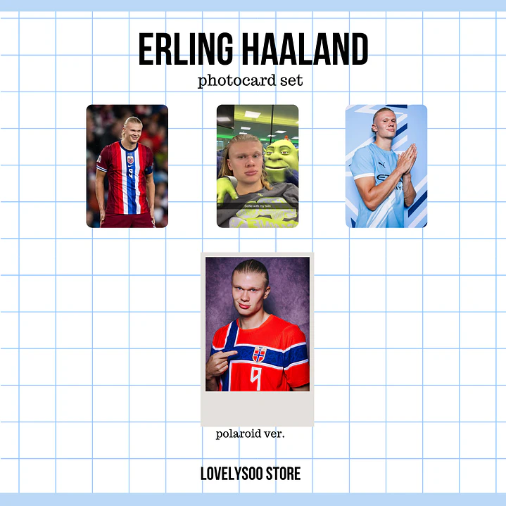ERLING HAALAND FUTBOL - Set de Photocards Fanmade 1