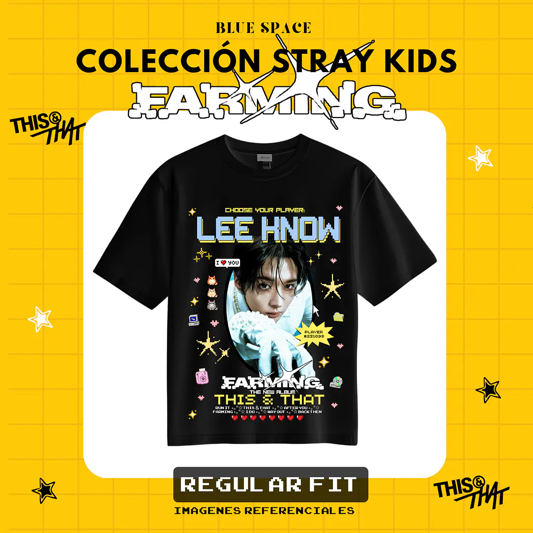Polera STRAY KIDS - LEE KNOW FARMING 1