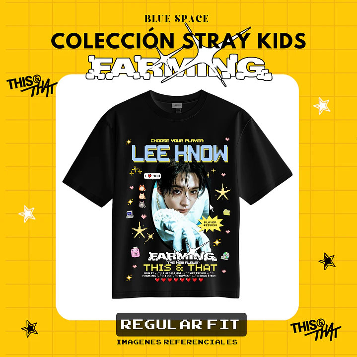 Polera STRAY KIDS - LEE KNOW FARMING 1
