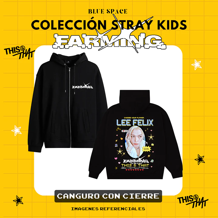Poleron STRAY KIDS - LEE FELIX FARMING  3