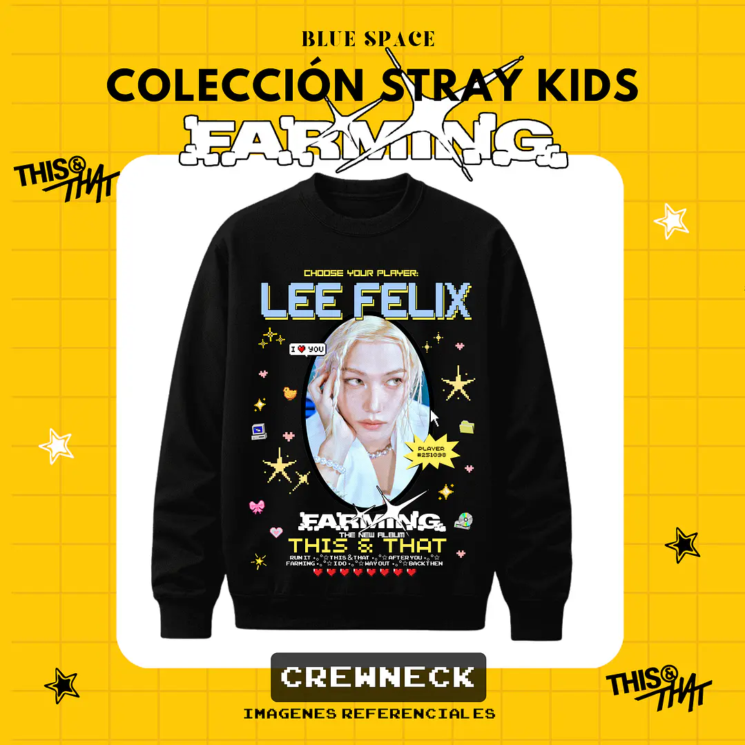 Poleron STRAY KIDS - LEE FELIX FARMING  4