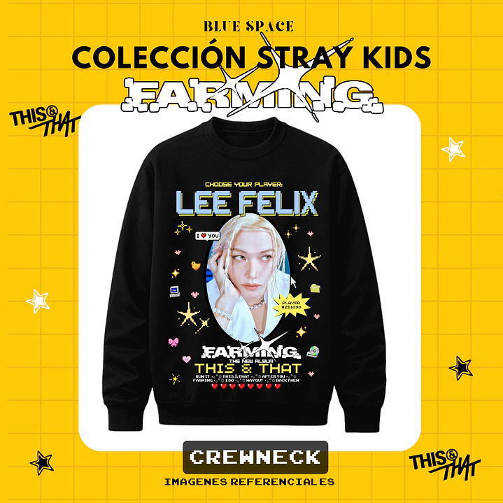 Poleron STRAY KIDS - LEE FELIX FARMING  4