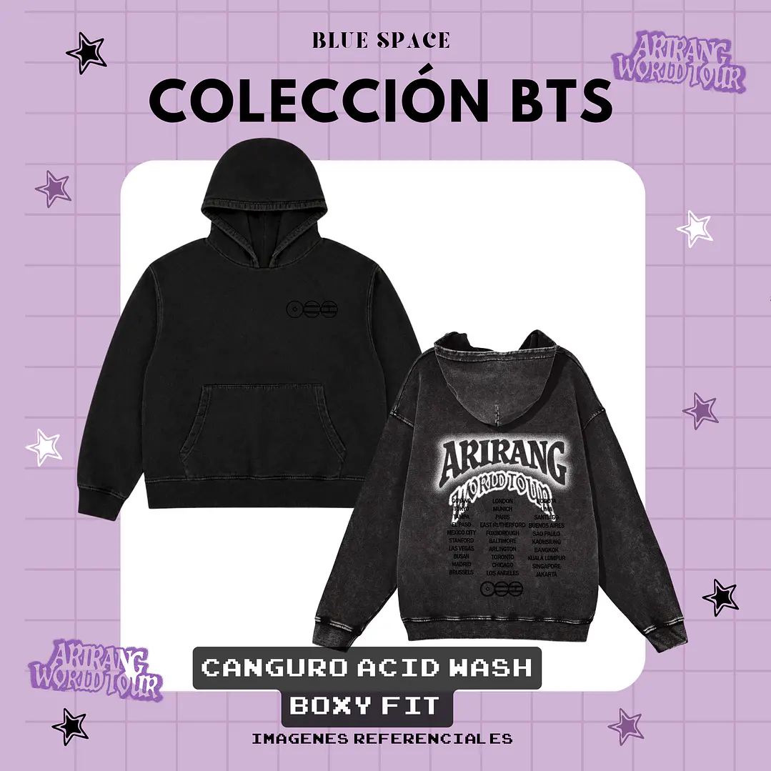 Poleron BOXY FIT BTS ARIRANG WORLD TOUR CHILE 2