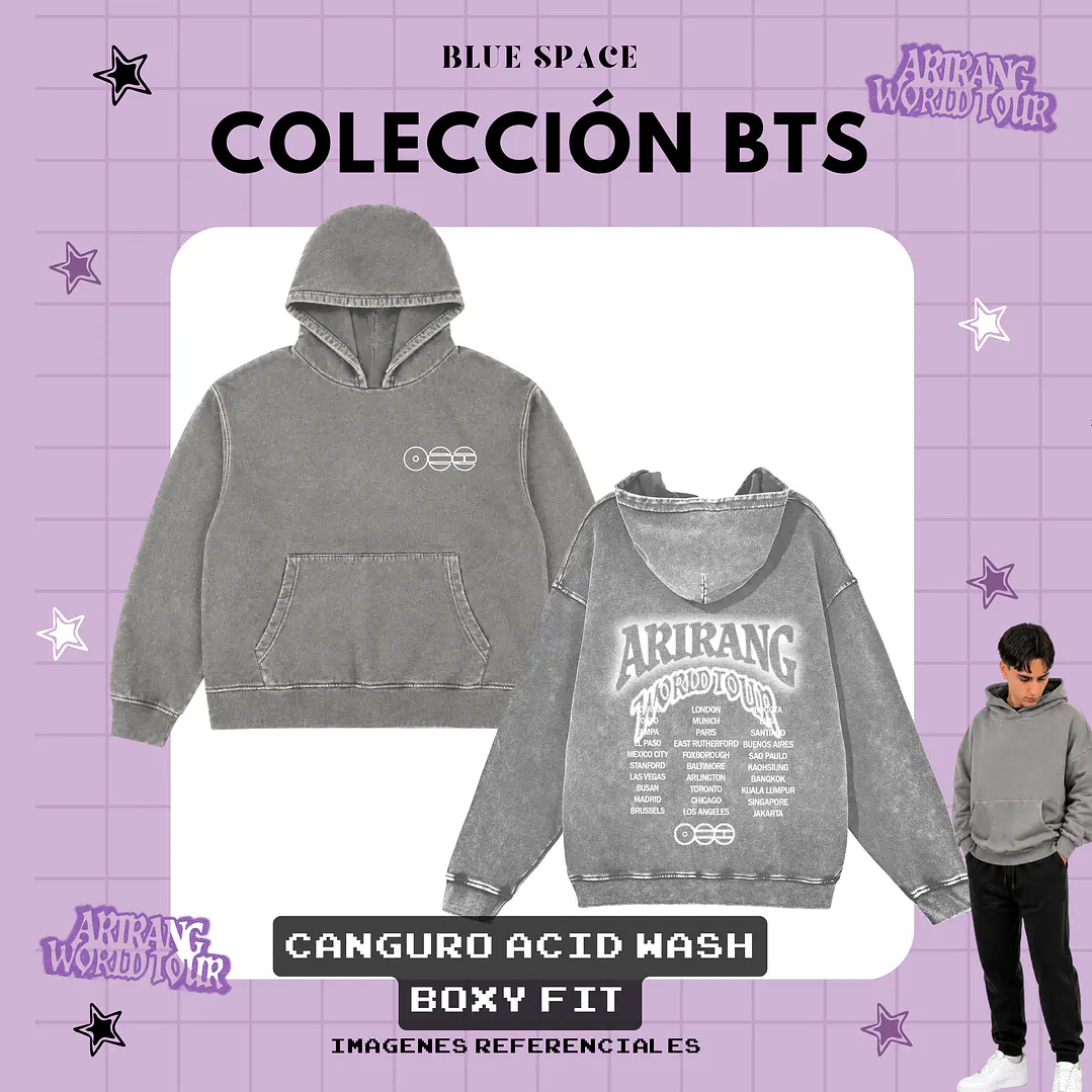 Poleron BOXY FIT BTS ARIRANG WORLD TOUR CHILE 4