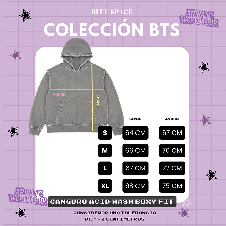 Poleron BOXY FIT BTS ARIRANG WORLD TOUR CHILE 7