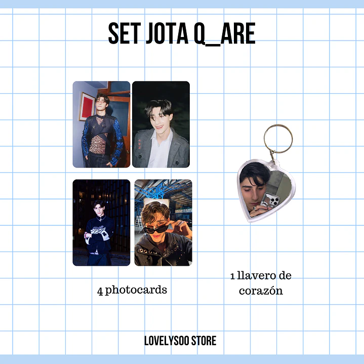 SET PHOTOCARDS Y LLAVERO - JOTA Q ARE 1
