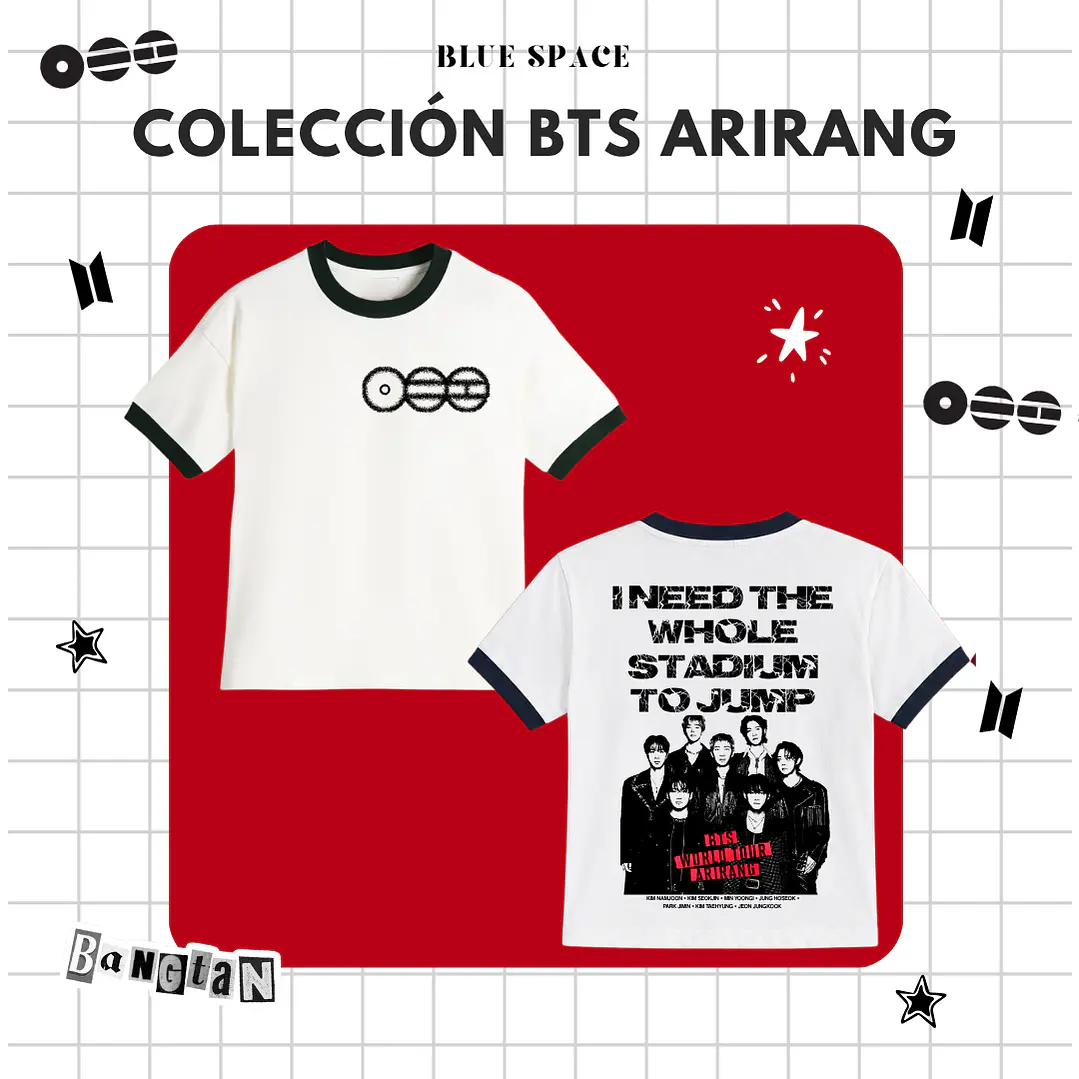 POLERA VINTAGE BTS - WORLD TOUR 4
