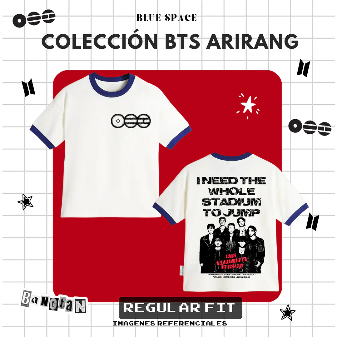 POLERA VINTAGE BTS - WORLD TOUR 6