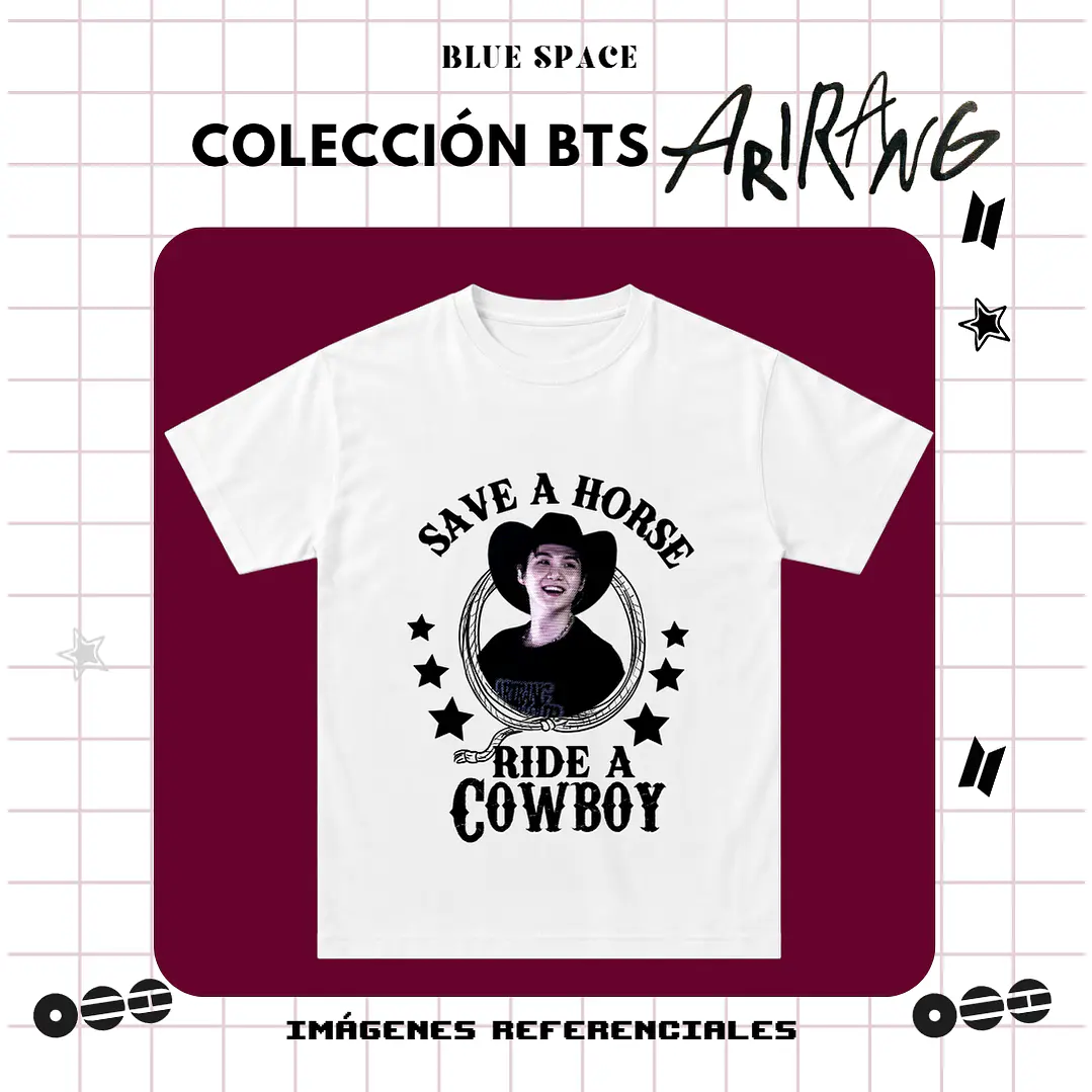 Polera BTS - RIDE A COWBOY YOONGI 2